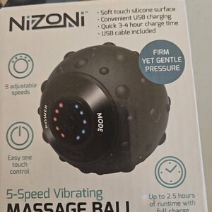 Black 5-Speed Vibrating Massage Ball
